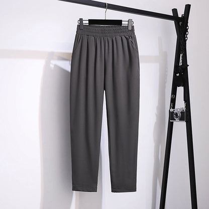 Korean Fashion Loose High Waist Stretch Harem Pants For Women Plus Size